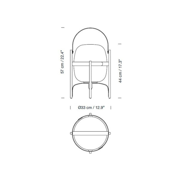 Lámpara Cesta Exterior Negro