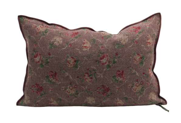 Cojín Vice Versa en Lino Jardin Secret Bois de Rose de Maison de Vacances | Nomad Interiors