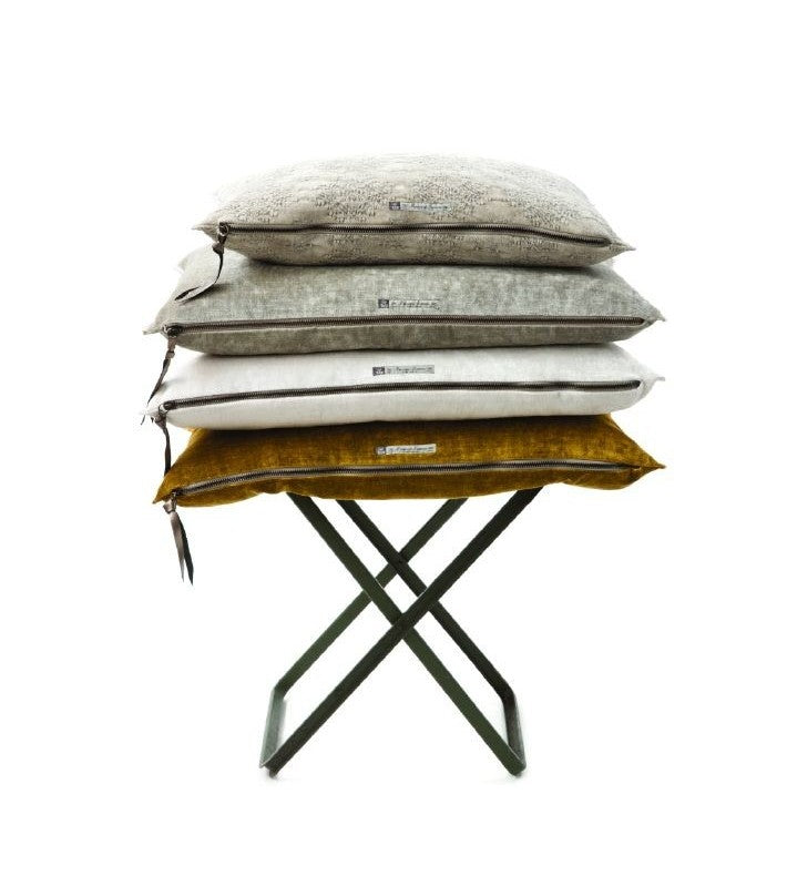 Cojín Vice Versa Jacquard Stone Washed Kilim Blanc