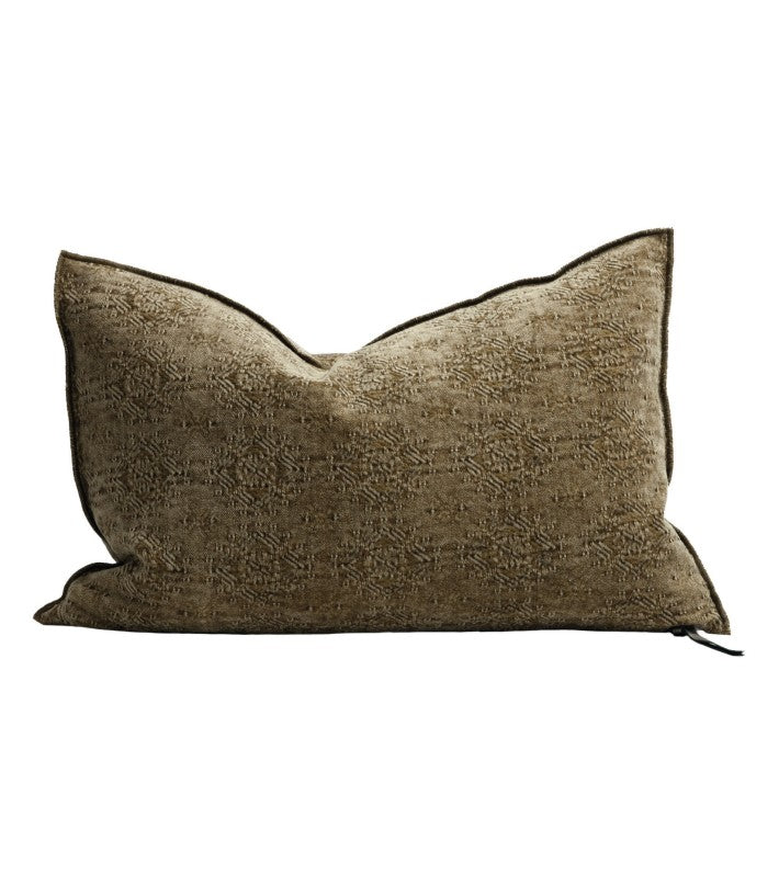 Cojín Vice Versa Jacquard Stone Washed Kilim Bronce
