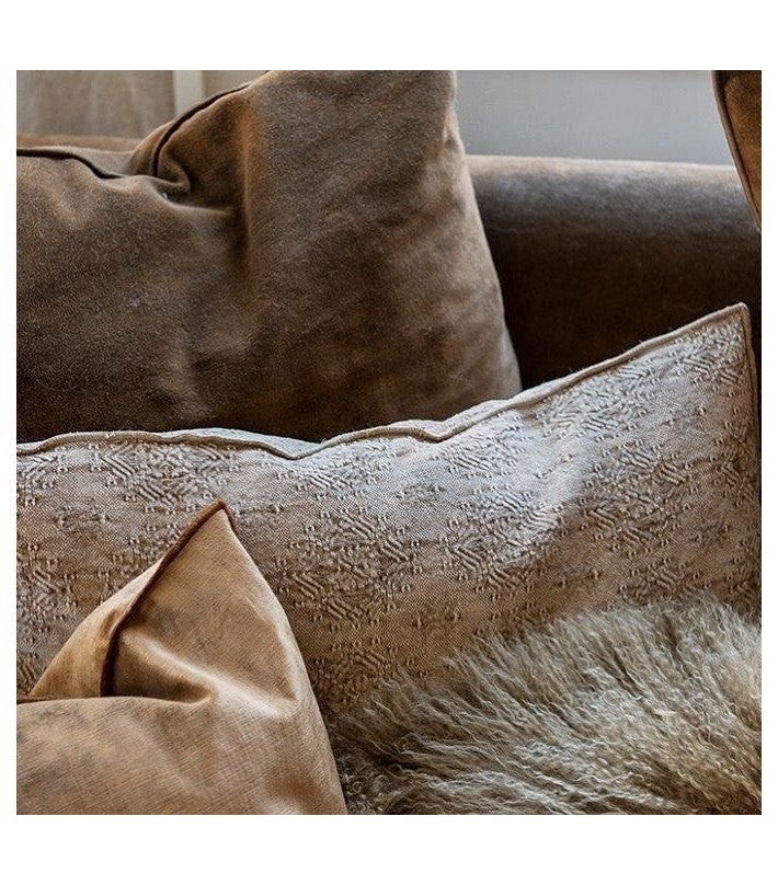 Cojín Vice Versa Jacquard Stone Washed Kilim Ecorce