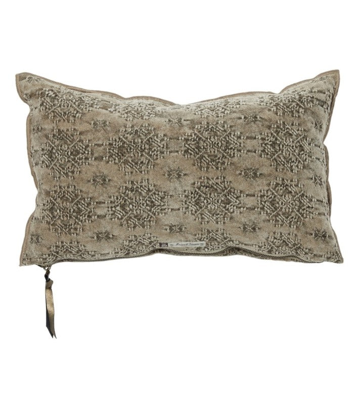 Cojín Vice Versa Jacquard Stone Washed Kilim Ecorce