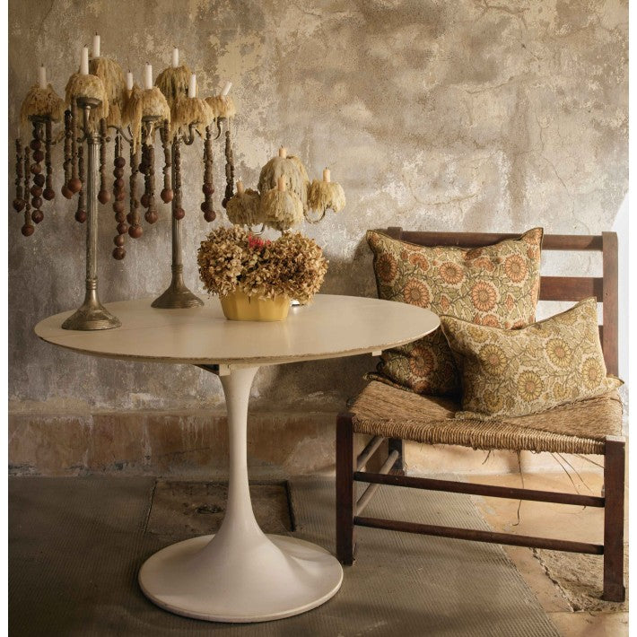 Cojín Vice Versa Lino Wabi Sabi Imprimé, Les Tournesols Bronze de Maison de Vacances - detalle | Nomad Interiors