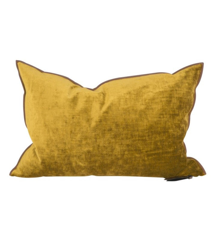 Cojín Vice Versa tela Royal Velvet Ocre