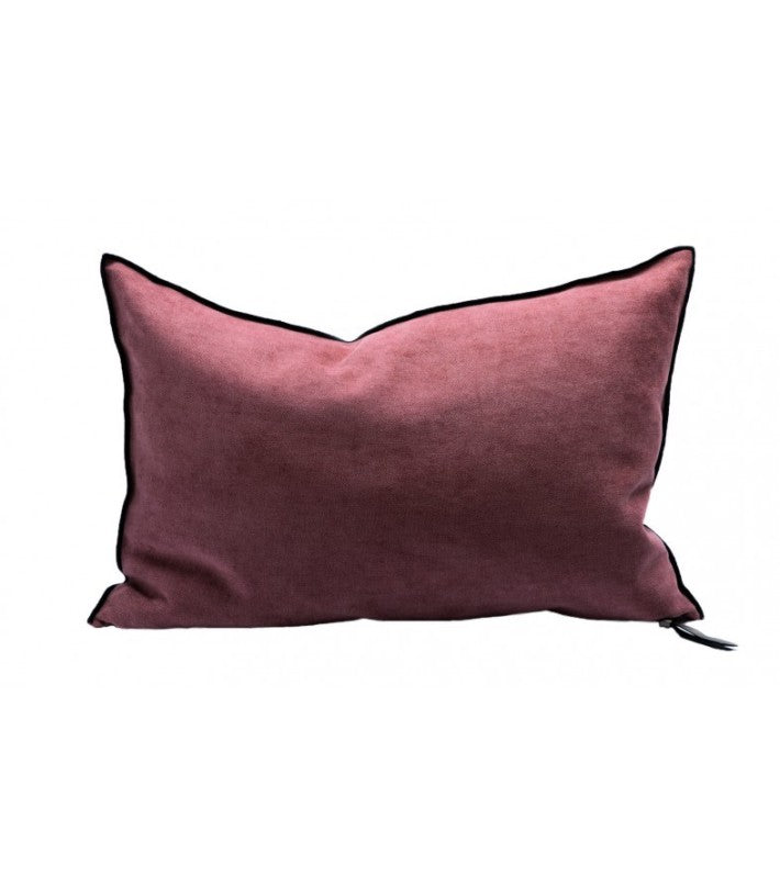 Cojín Vice Versa Chenille Soft Washed Bois de Rose en lino y algodón de Maison de Vacances | Nomad Interiors