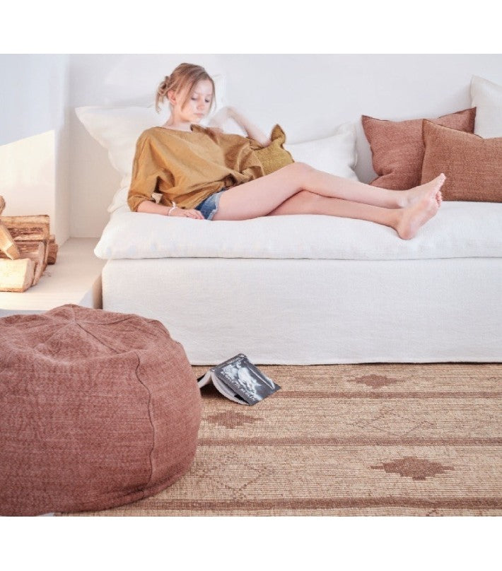 Cojín Vice Versa Chenille Soft Washed Bois de Rose