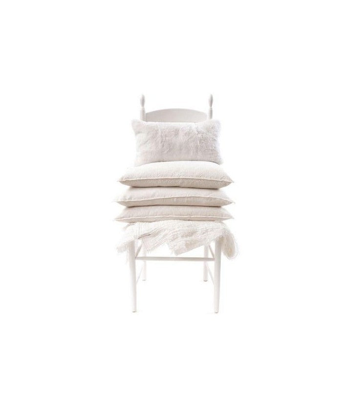 Cojín Blanc en lino y algodón de LIBECO - detalle | Nomad Interiors