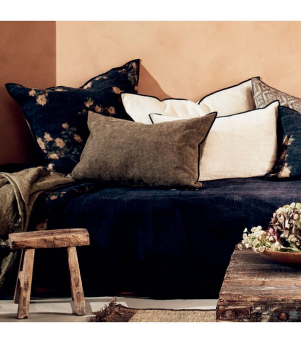 Cojín Wabi Sabi Lino Les Roses Ocre