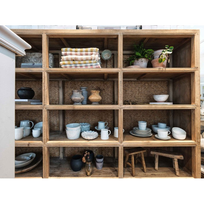 Estantería  Vintage de Olmo y Bambú en cerámica y madera de Nomad Home - textura