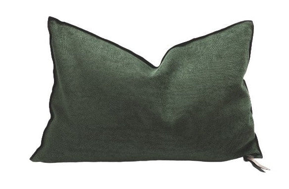 Cojín Vice Versa Chenille Soft Washed Avocat en lino y algodón de Maison de Vacances | Nomad Interiors