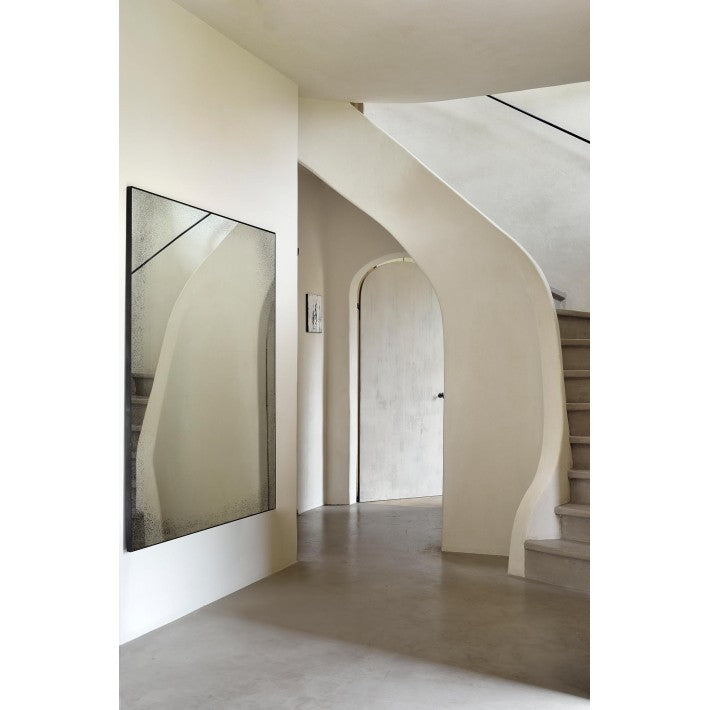 Espejo de pared transparente rectangular en hierro de Ethnicraft - detalle | Nomad Interiors