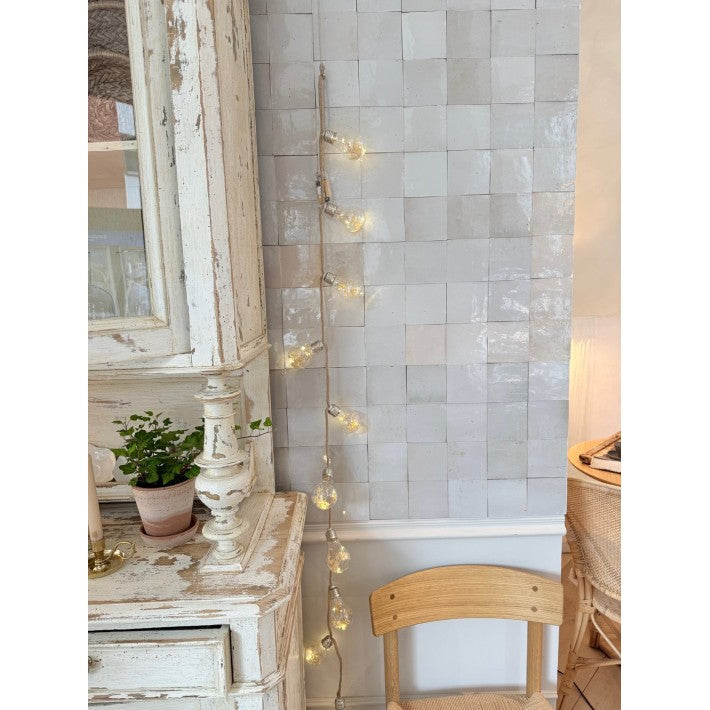 Guirnalda decorativa LED Lucioles en yute de Nomad Home - vista lateral