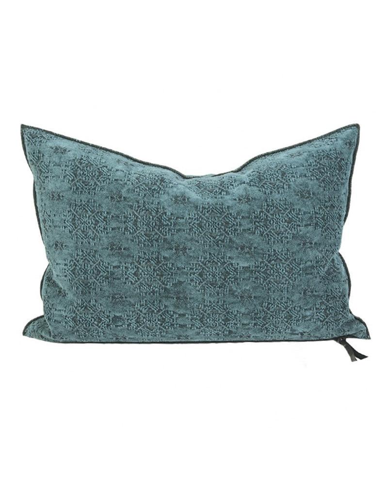 Cojín Vice Versa Jacquard Stone Washed Kilim Canard