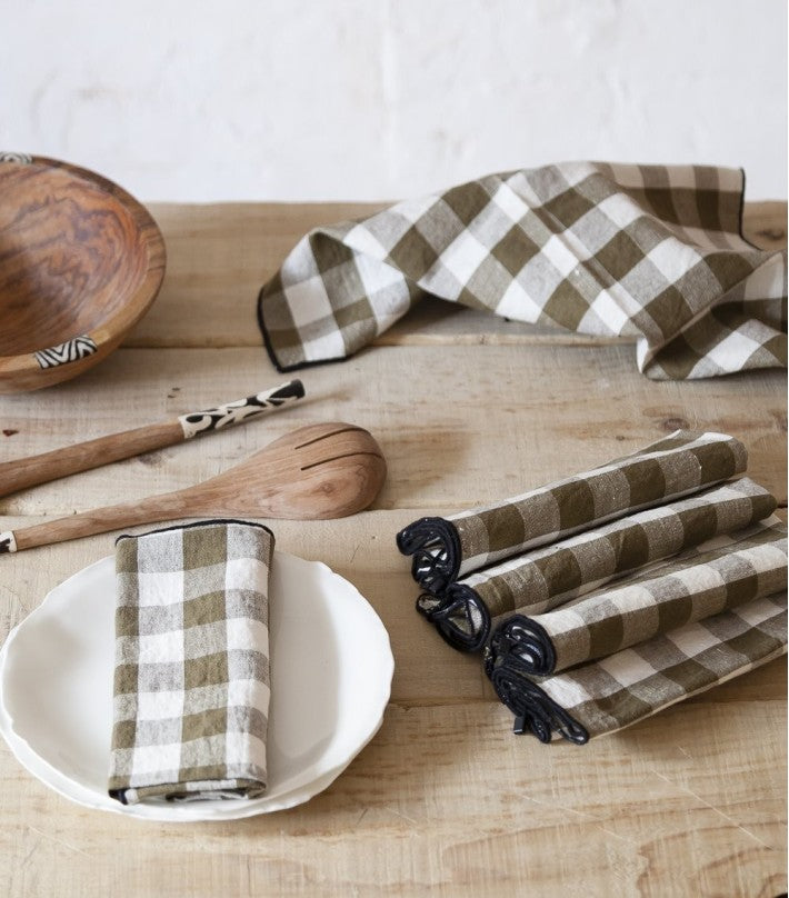 Paño de cocina Bourdon Mimi Vichy Kaki