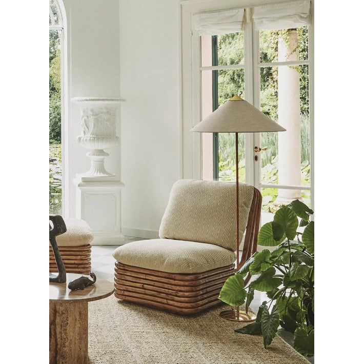 Lámpara 9602 White en ratán de Gubi - textura | Nomad Interiors