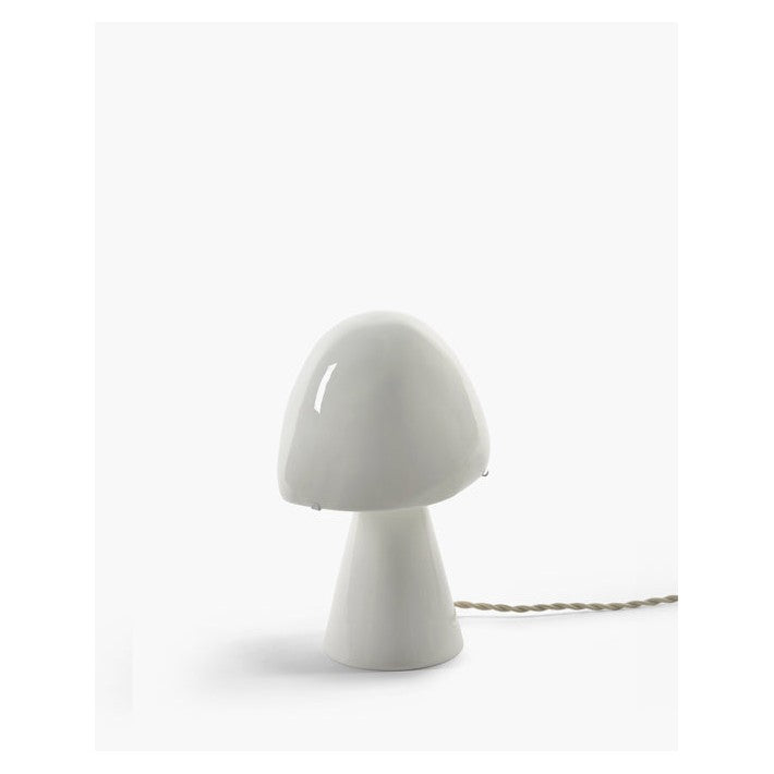 Lámpara Blanca Joe nº 2 Terres de Rêves en lana y porcelana de Serax - vista lateral | Nomad Interiors