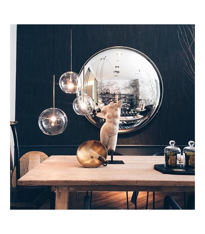 Lámpara Bolle Sola en cristal y latón de GallottiRadice - textura | Nomad Interiors