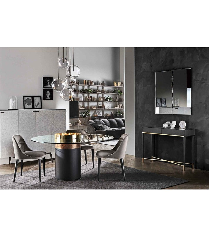 Lámpara Bolle Sola en cristal y latón de GallottiRadice - vista lateral | Nomad Interiors