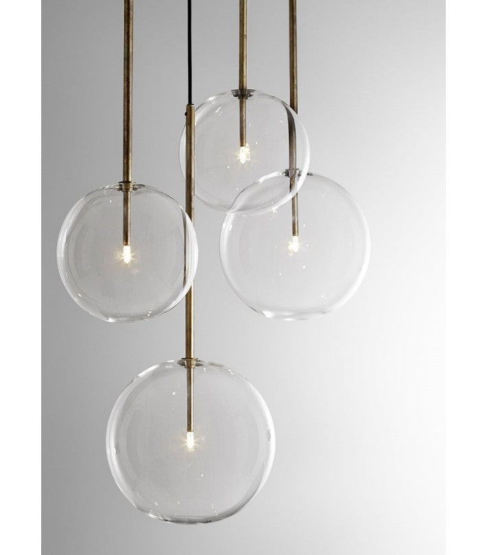 Lámpara Bolle Sola en cristal y latón de GallottiRadice - detalle | Nomad Interiors