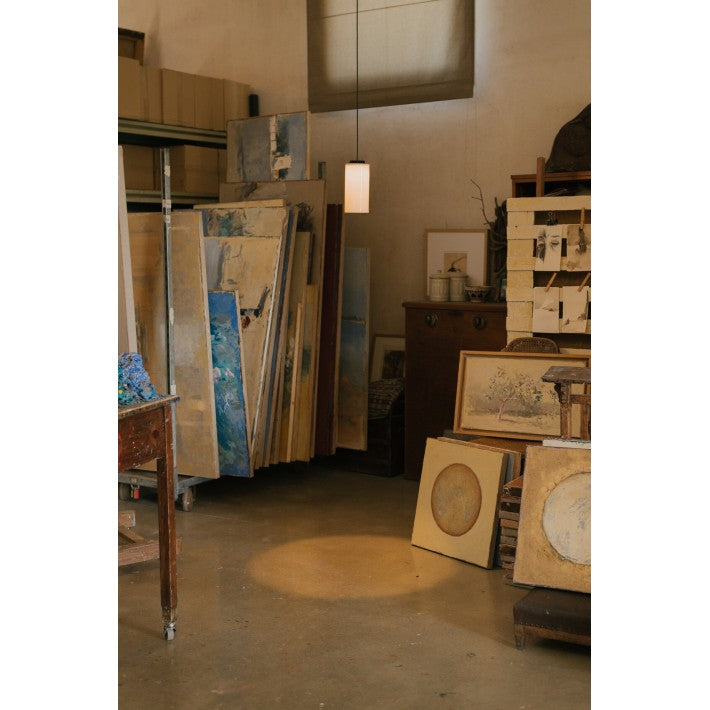 Lámpara Cirio Simple en lana y vidrio de Santa Cole - textura | Nomad Interiors