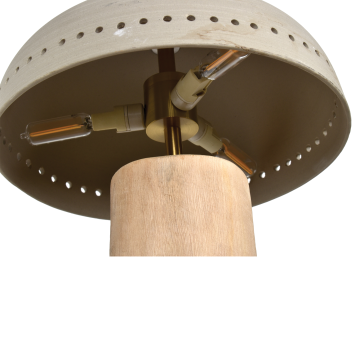 Lámpara de sobremesa Living en lana y roble de Nomad Home - ambiente
