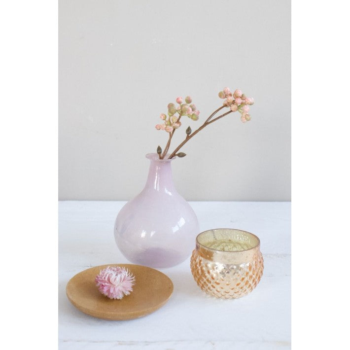 Vaso de Vidrio Reciclado Rosa Opalino