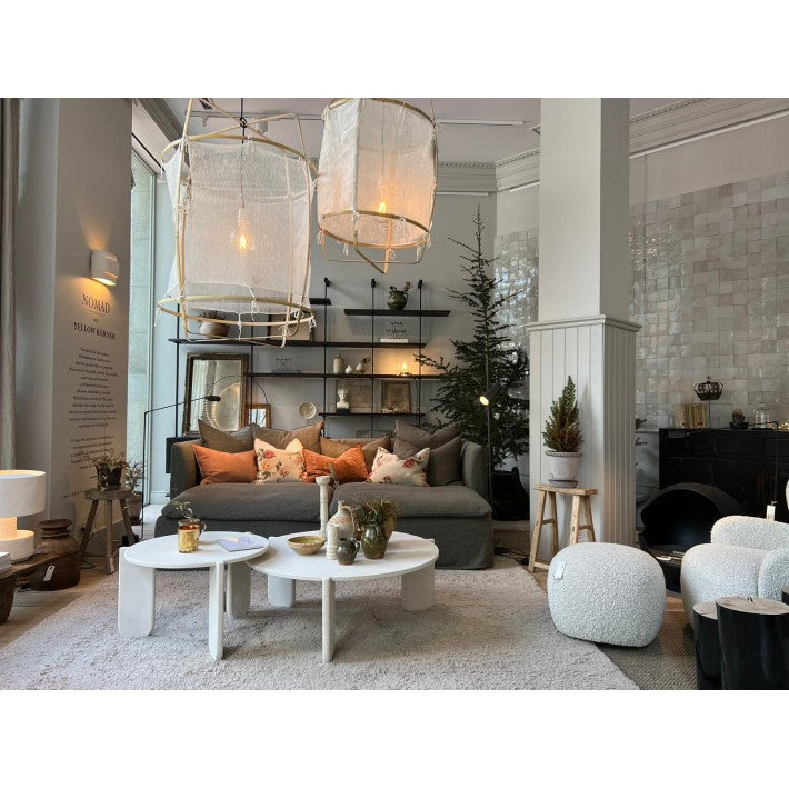 Lámpara Z2 Blonde Sisal Net Grey en bambú de Ay illuminate - ambiente | Nomad Interiors