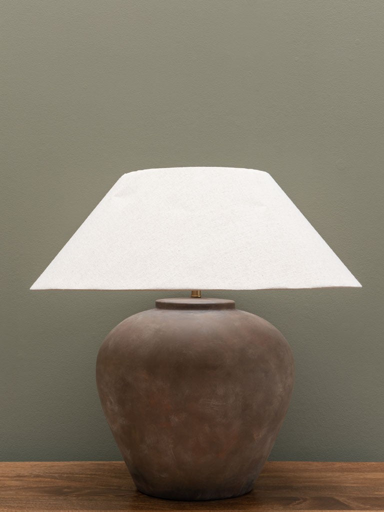 Lámpara de terracota y lino GL de Nomad Home - textura