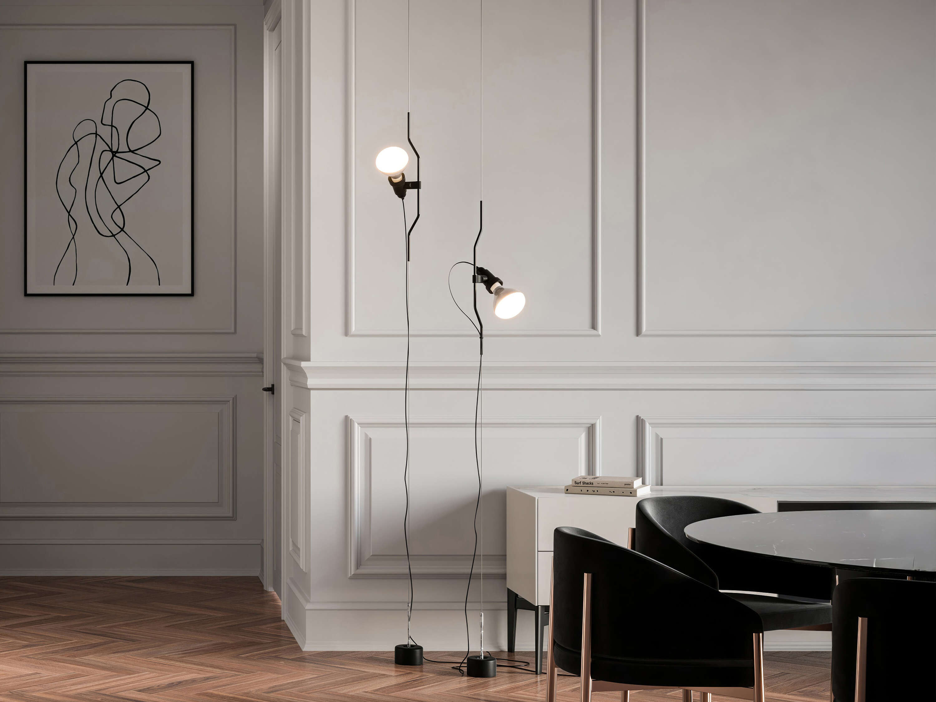 Parentesi Dimmer en acero de Flos - vista lateral | Nomad Interiors