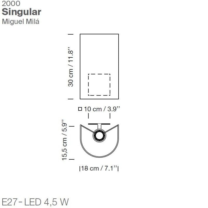 Aplique Singular en lino de Santa Cole - vista 11 | Nomad Interiors