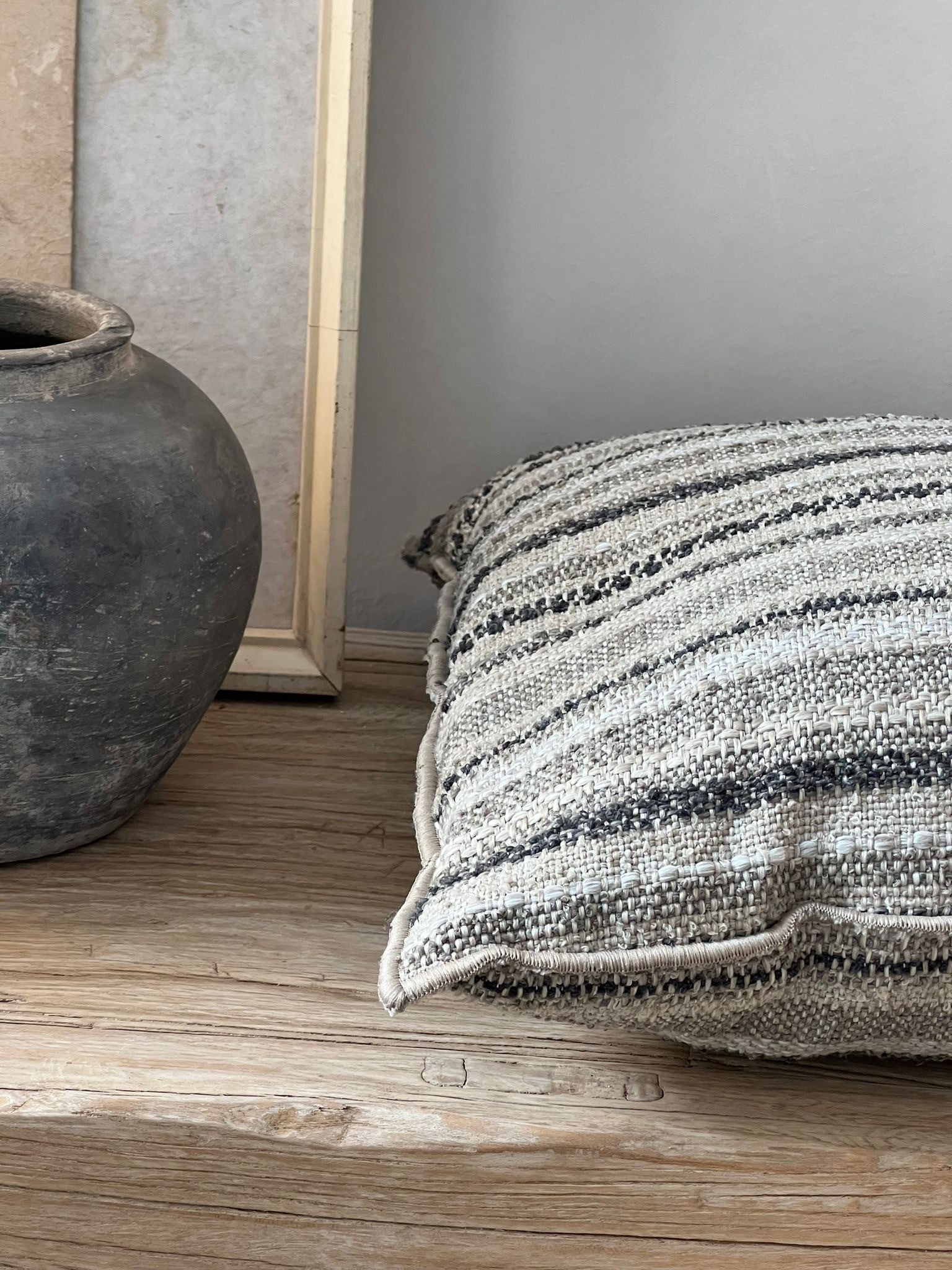 Cojín para exterior Santa Fe Chanvre en lino de Maison de Vacances - vista 6 | Nomad Interiors