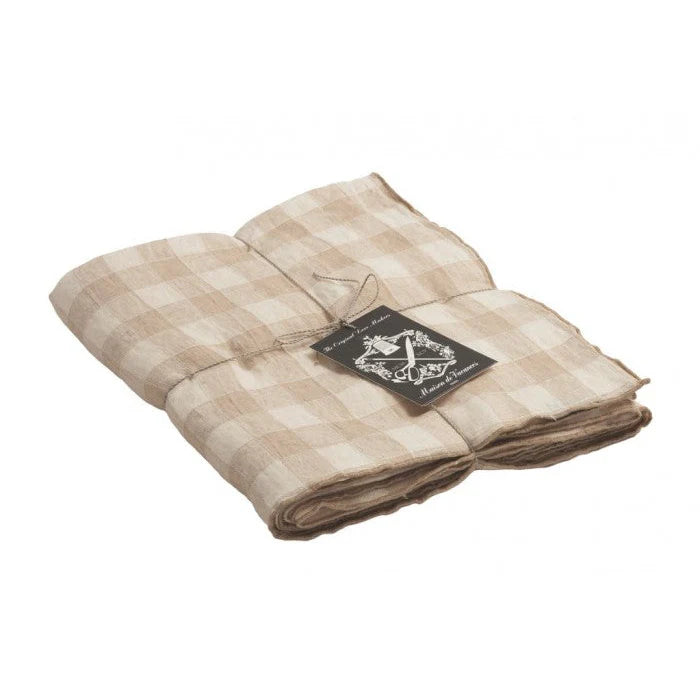 Mantel Bourdon Vintage Vichy Creme