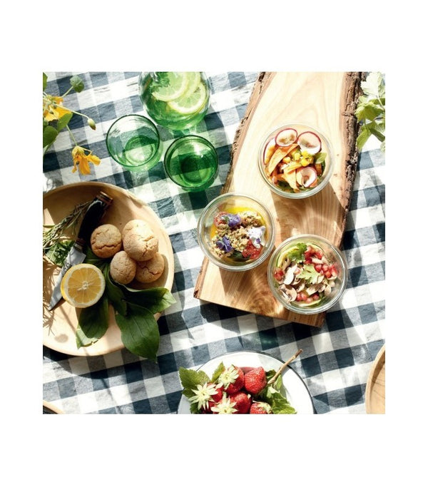 Mantel Bourdon Vintage Vichy - Paille