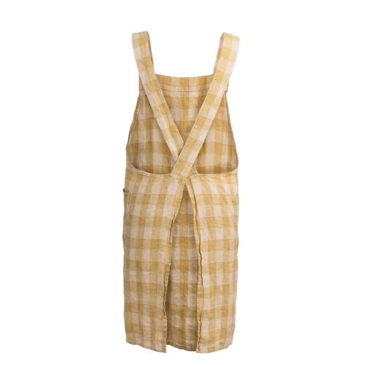 Delantal Japones Vintage ingham Apron - Paille en lino de Maison de Vacances - detalle | Nomad Interiors