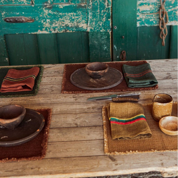 Mantel individual Jasper Place Faded Black