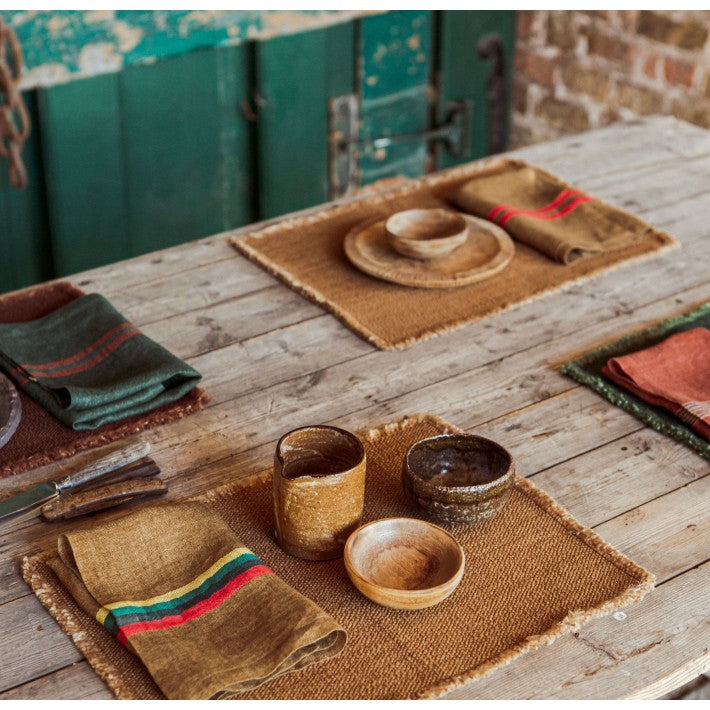 Mantel individual Jasper Place Natural en lino y lana de LIBECO - textura | Nomad Interiors