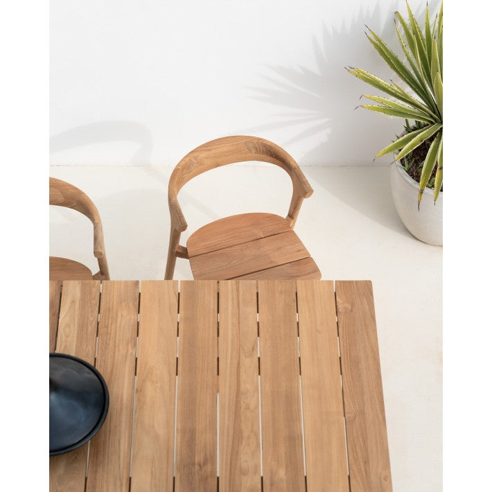 Mesa Bok Outdoor Teca de Ethnicraft - textura | Nomad Interiors