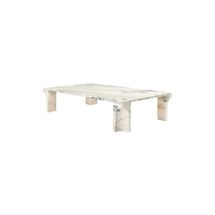 Doric Coffee Table 140 cm en mármol y piedra de Gubi - ambiente | Nomad Interiors