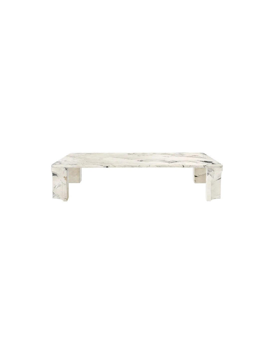 Doric Coffee Table 140 cm en mármol y piedra de Gubi - vista lateral | Nomad Interiors