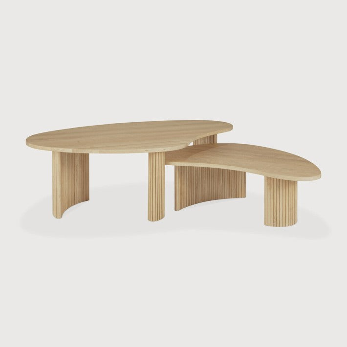 Mesa de Centro Boomerang en roble de Ethnicraft - vista 9 | Nomad Interiors