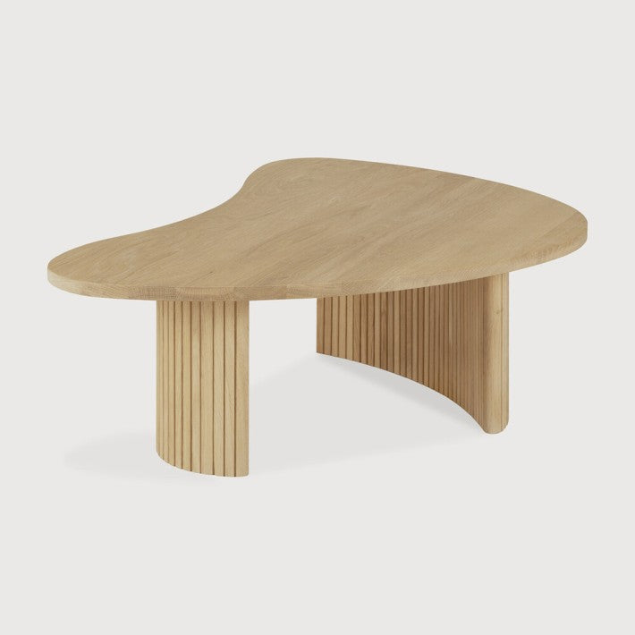 Mesa de Centro Boomerang en roble de Ethnicraft - textura | Nomad Interiors