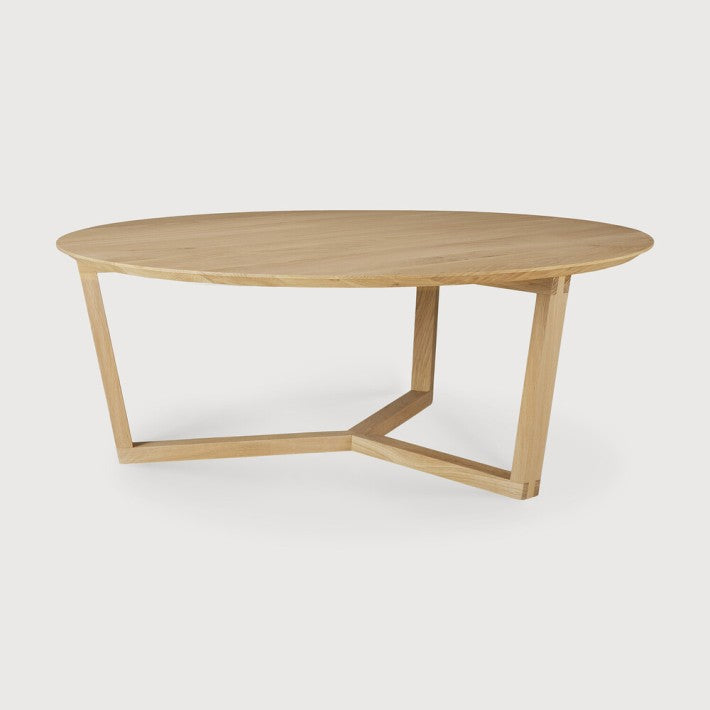 Mesa de centro Tripod en roble y madera de Ethnicraft - textura | Nomad Interiors