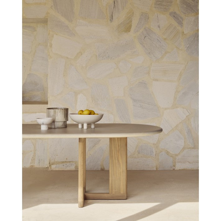 Mesa de jardín Trestle en teca y madera de Ethnicraft - detalle | Nomad Interiors