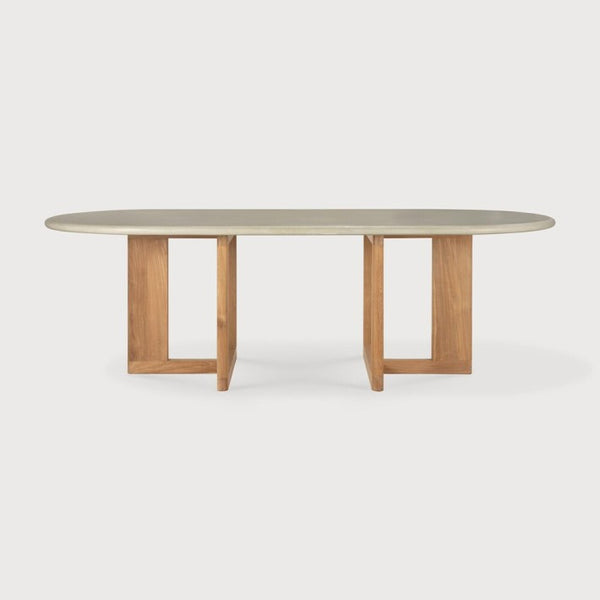 Mesa de jardín Trestle en teca y madera de Ethnicraft | Nomad Interiors
