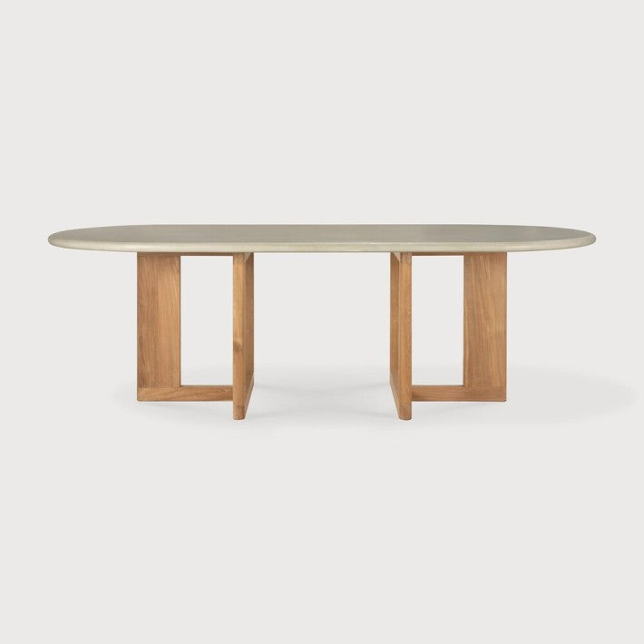 Mesa de jardín Trestle en teca y madera de Ethnicraft | Nomad Interiors