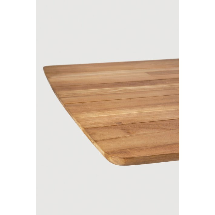 Mesa de jardín Mikado de exterior en teca de Ethnicraft - textura | Nomad Interiors