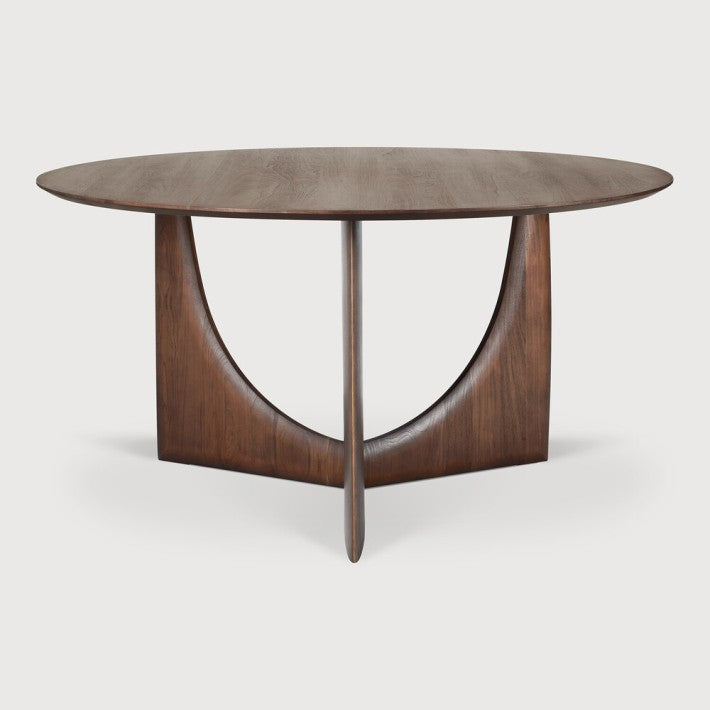 Mesa Geometric Teca Marrón de Ethnicraft - vista lateral | Nomad Interiors