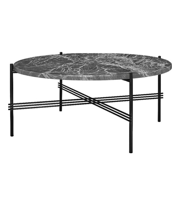 Mesa TS Ø80 en mármol y latón de Gubi | Nomad Interiors
