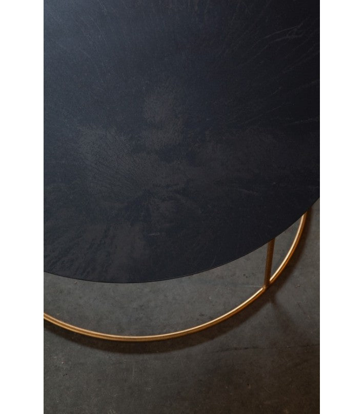 Mesas Bimbus Gold en acero de Nomad Home - textura