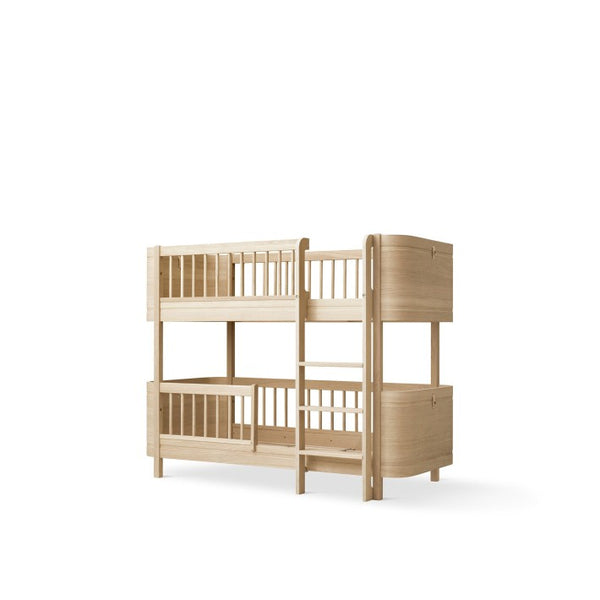 Wood Mini + Low Loft Bed Roble Natural